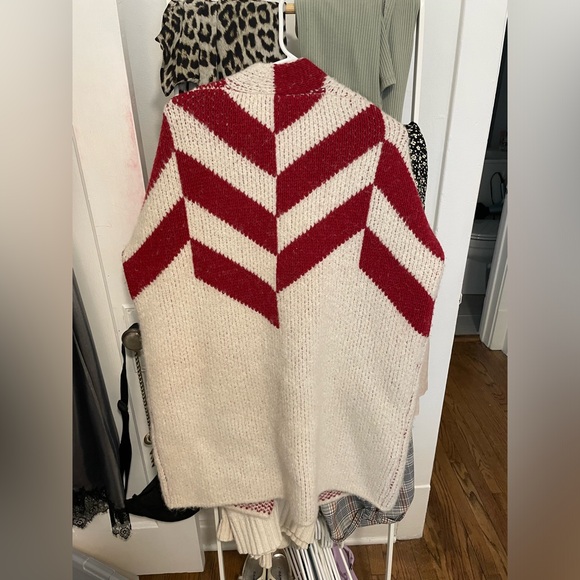 Maje Red and White Sweater - Picture 3 of 5